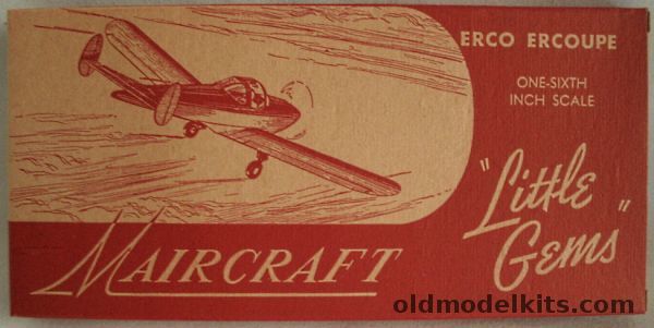 Maircraft 1/72 Erco Ercoupe - 'Little Gems' Series Scale Solid Wooden Aircraft Kit, G-4 plastic model kit